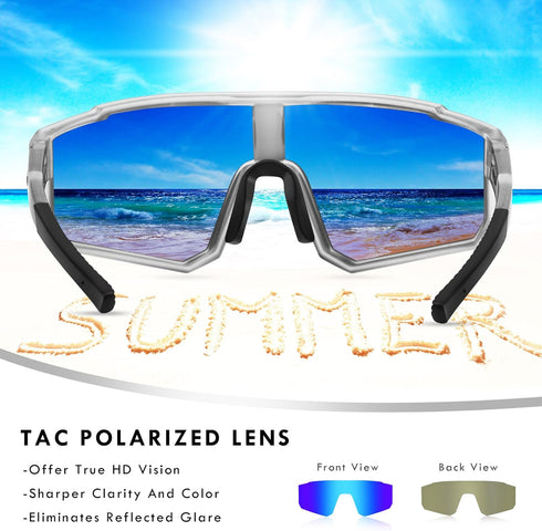 Kids Polarized Sports Sunglasses, Youth Baseball Sunglasses, UV400 Protection Glasses for Boys Girls Softball Cycling.