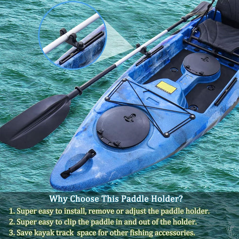 Kayak Paddle Holder Rail Bracket, Standard Paddle Holder, Kayak Track Mount Accessories, Fishing Rod Holder, Rubber Boat