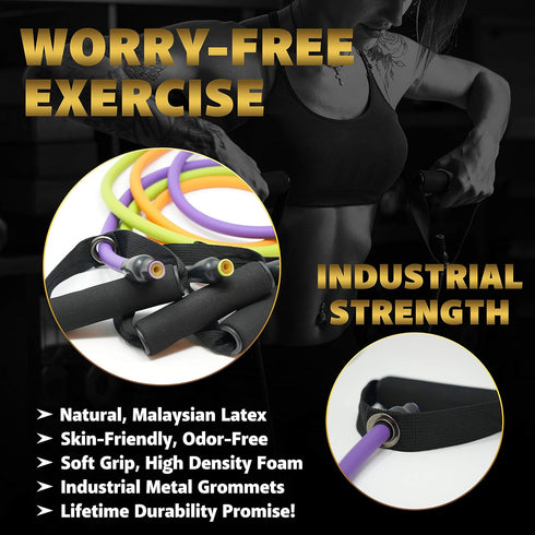 Resistance Bands Set for Men and Women, Exercise & Workout Bands for Leg & Bicep Work, Physical Therapy