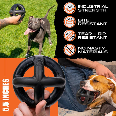 K9 5.5 Monster Ultra Durable Dog Ball - Lifetime Guaranteed - Tough, Heavy Duty Dog Toy for Aggressive Chewers - Safe