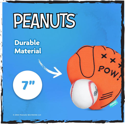 2-Piece Interactive Dog Toy Set - Durable Canvas Baseball Glove and Ball Toy, Fun Fetching & Chew Toy, 7 Inch