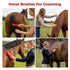 jhpsnpow 14PCS Set Horse Grooming Kit, Professional Brush Supplies for Bathing & Care, Mane Tail Curry Comb, Sweat