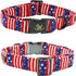 Independence Day Elegant Little Tail Dog Collar, Adjustable Holiday Pet Collar for Small Medium Large Dogs, Patriotic