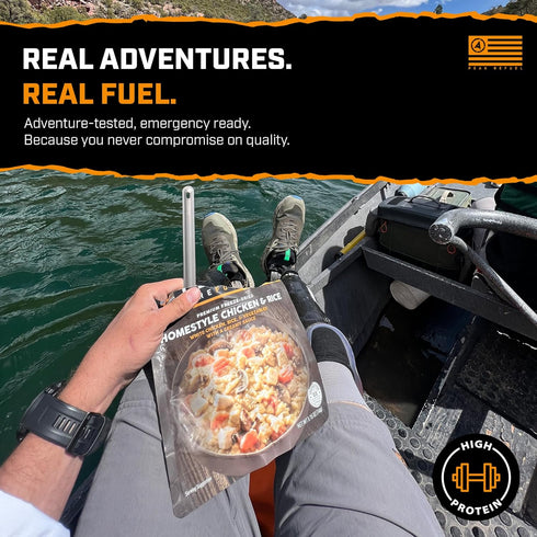 Backpacking (2-Pack) Peak Refuel Homestyle Chicken and Rice | Freeze Dried and Camping Food | Amazing Taste | High