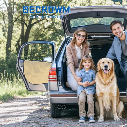 2 Packs Dog Car Travel Accessories - Waterproof Door Seat Protector Cover for Vehicle, Pet Scratch Guard