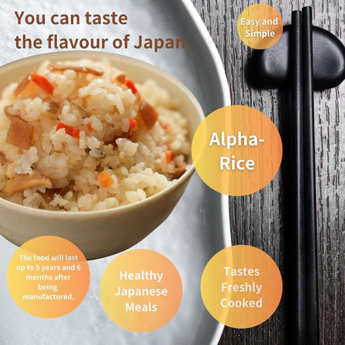 5.5-Year 3.5 oz (100g), Pack 1 GOHAN JAPAN by Onisi Instant Rice, Gomoku Mixed Rice, Just Add Hot or Cold Water, Made