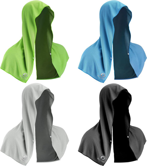 Sukeen Cooling Hoodie Towel, Absorbent Quick-Drying Cooling Towels for Neck and Face,