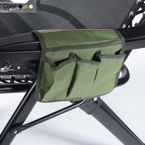 PATIKIL Chair Armrest Organizer, Outdoor Folding Chairs Arm Rest Side Magazines Snacks Bag Waterproof Storage Pouch