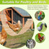 Jorewood Chicken Coop Toy Natural Wooden Chicken Swing & Bridge Toys Multi-Functional Poultry Perch with Wooden Beads