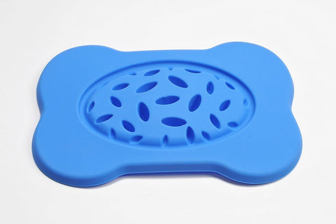 Sailing Silicone Dog Pet Fun Slow Feed Bowl, Anti Choke Food Water Bowl, BPA Free (Blue)
