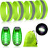 Reflective Running Gear Set - 2 Pieces LED Safety Lights and 4 Reflective Bands for Wrist, Arm, Ankle, Leg