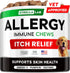 StrellaLab Dog Allergy Relief Chews, Anti Itch Support w/Omega 3, Skin & Coat Immune Supplement, 120Ct