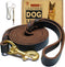 Leather Dog Leash 6ft x 3/4 inch, Heavy Duty Genuine Braided Leather, Soft Comfortable Leash for Large, Medium, Small