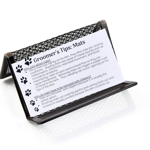 Dog Groomer Matted Fur and Brushing Care Cards (100 pack, 3.5" X 2") for Hematomas, Mats, Combing