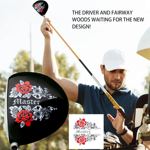 Golf Club UV DTF Decal Stickers for Golf Club Drivers, Woods, Just Peel and Stick on Golf Club Head, Mugs, Cups, Car,