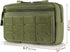 FRTKK Tactical Molle Admin Pouch Utility Laser Cut EDC Tool Bag, Includes US Flag Patch and Keychain