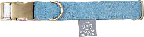 Just Denim Collection Collar for Pets in Blue and Purple-Prints