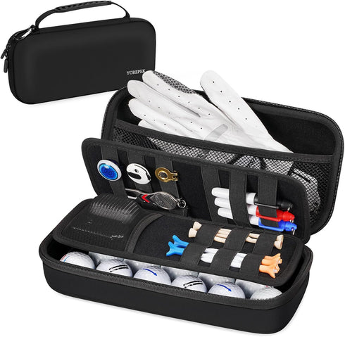 YOREPEK Golf Glove Holder with Removable Shaper, Protective Hard Shell Case for Golf Accessories