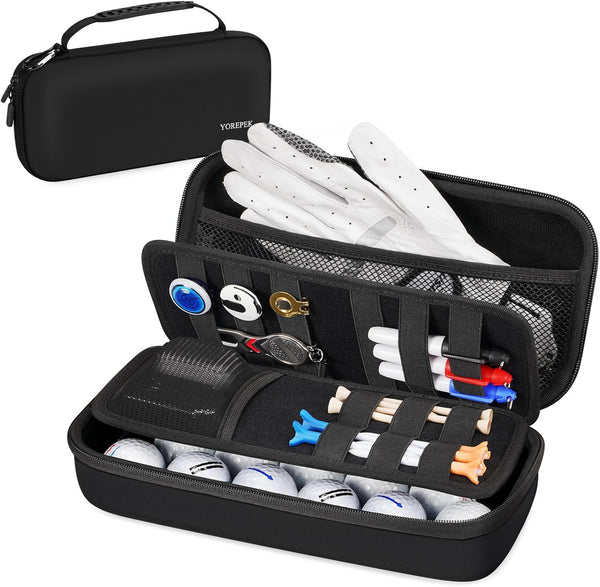 YOREPEK Golf Glove Holder with Removable Shaper, Protective Hard Shell Case for Golf Accessories