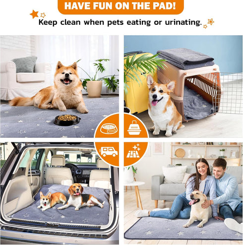 2 Pack 36 48 LOOBANI Washable Pee Pads for Dogs, Fast Absorption Reusable Puppy Pads, Waterproof Whelping Pad, Non Slip