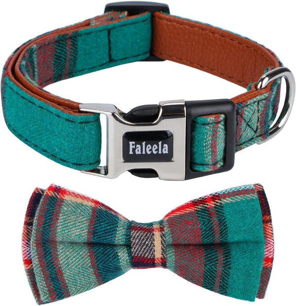 Cute Soft Girl Dog Collar with Bow, Detachable Adjustable Bowtie Dog Collar for Small Medium Large Pets