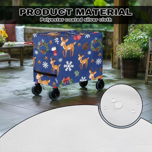 Sarogrorin 80-100 Outdoor Cooler Covers Waterproof Foldable Patio Cooler Cover for Outdoor Quart Christmas Decorations