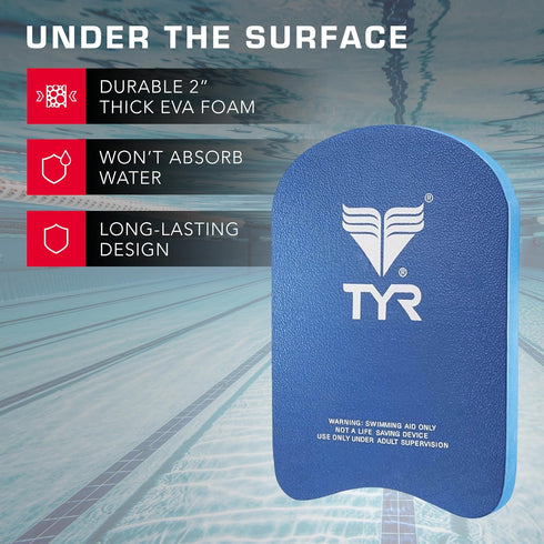TYR Junior Kickboard Swimming Training Aid, Pool Exercise Equipment