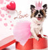 Dog Birthday Outfit Pink Tutu with Birthday Hat, Necklace & Bowtie Hairpin for Dogs (16-23 inch Wrist)