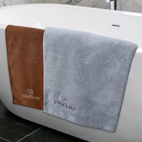 Dog Towel Super Absorbent, Pack of 2 Quick Drying Microfiber Pet Towel for Dogs, Cats, and Other Pets