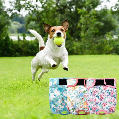 3Pack Reusable Dog Diapers Female,Washable Diaper for Doggie,Highly Absorbent Dog Diaper,Adjustable Leakproof Puppy