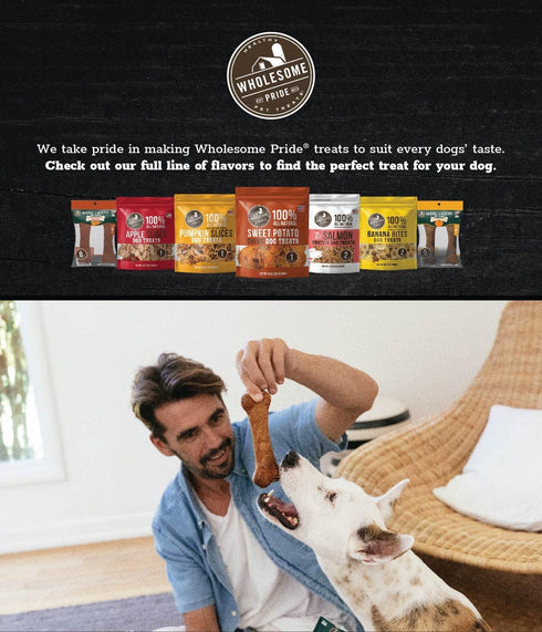 Wholesome Pride Natural & Healthy Sweet Potato Dog Chews, Medium, 2 pack