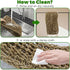 30x7inch Hammock Rat Climbing Toys for Cage, Chewable Natural Seagrass Mat with Metal Hooks, Soft Fall Breakers
