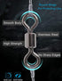 Fishing Barrel Swivels Set, 210pcs Rolling Bearing Snap Connector for Freshwater and Saltwater Fishing