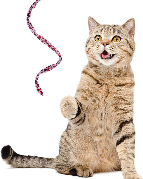 Sumind 3 Pieces Jungle Cat Wand Teaser Charmer Interactive Fun Toys for Kittens, 3 Styles (Classic Color)