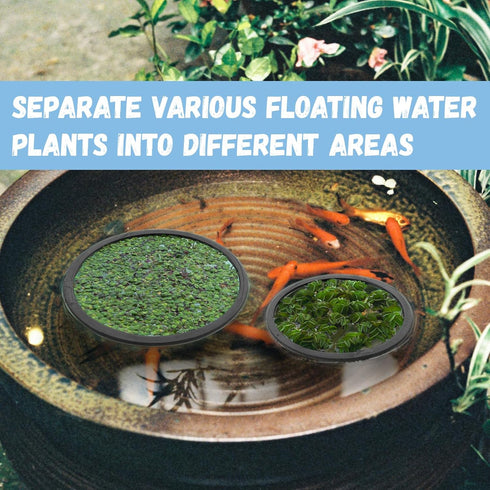 5 Pcs Aquarium Floating Plant Corral, Black Feeding Ring for Intercepts Floating Plants and Fish