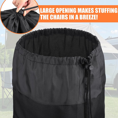 51"x11" Hammock, TOBWOLF Extra Large Portable Chair Bag, Folding Camping Chair Storage Bag with Shoulder Strap, Heavy