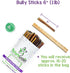 Nature Gnaws Bully Sticks for Dogs, 5-6" (1Lb) - Mixed Thickness, Long Lasting Natural Beef Chew Bones for Aggressive