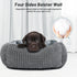 MIXJOY Rectangle Dog Bed for Large Medium Small Dogs, Washable Orthopedic Sofa Bed, Anti-Slip Bottom, Grey (35")