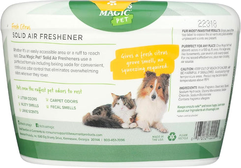 20 2-Pack Citrus Magic Pet Solid Air Freshener, Pet Odor Eliminator for Home, Odor Absorber for Dog & Cat Areas