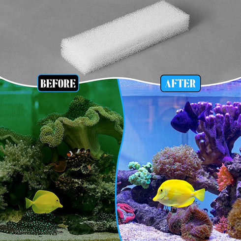 Nosiny 20 Pieces Filter Foam Pad - Compatible with U3 Underwater Sponge Aquarium Filter Accessories