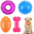 4 Pcs 4.5'' Spiky Squeaker Football Dog Toy for Medium Large Dogs, Spiky Balls for Aggressive Chewers