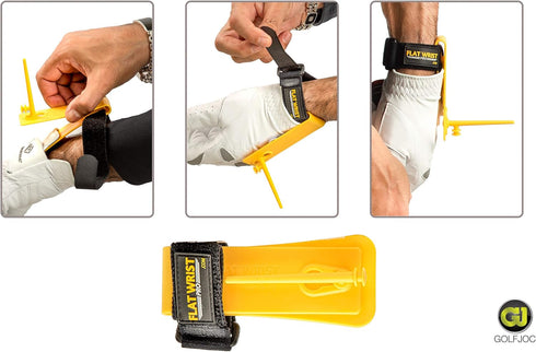 Golf Swing Training Aids - Lag Trainer and Flat Wrist Trainer for Chipping, Slice, Full Swing