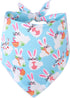 2 Pack Easter Dog Bandana, Triangle Bibs Pet Scarf for Medium to Large Dogs