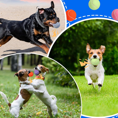 50 2.5'' Liliful Pieces Dog Squeaky Tennis Balls for Pet Playing Medium Large Dogs Puppy Balls for Training Toy