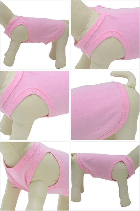 2018 Pet Clothes Dog Blank T-Shirt Tanks for Small Medium Large Dogs, 100% Cotton Summer Vest (M, Pink)