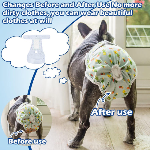 Disposable Dog Diaper Liners Booster Pads for Male and Female Dogs, Doggie Diaper Inserts Fit Most Types of Dog Diapers