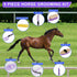 9-Piece Set Complete Horse Grooming with Tote Bag - Essential Tools for Beginners (Purple)