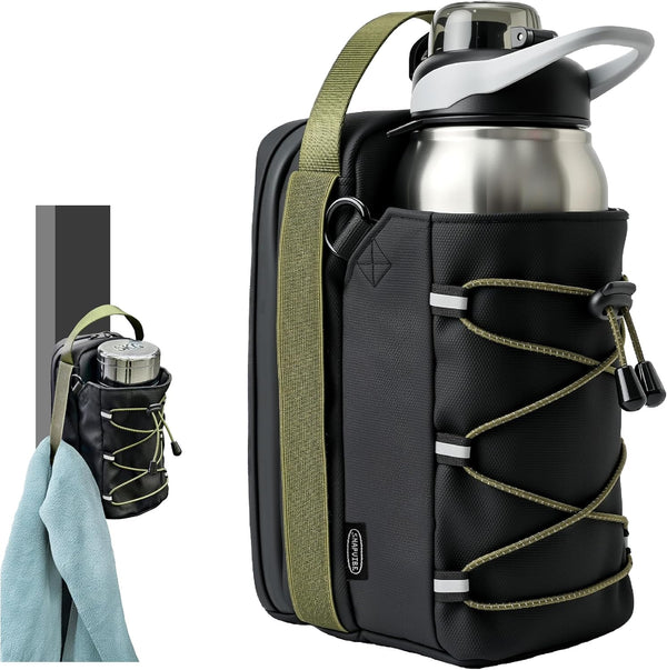 Magnetic Gym Bag - 11LB Ultra-Strong Force, with Towel Loop, 46oz Bottle