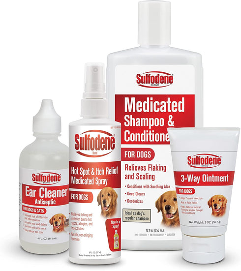 Sulfodene Dog Wound Care 3-Way Ointment, 2 Ounce, Relieves Pain & Prevents Infection