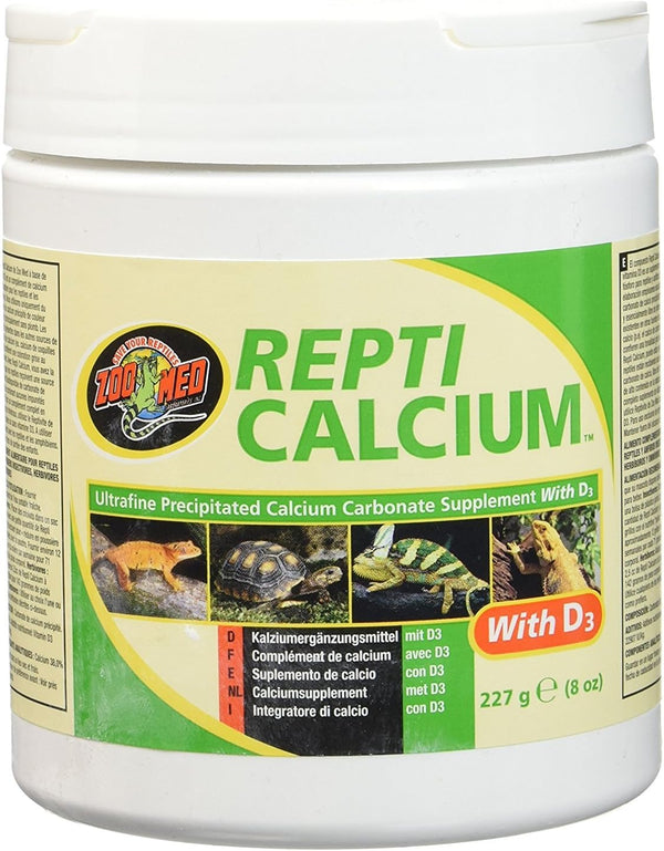 Reptile Calcium with Vitamin D3, 8-Ounce by Zoo Med